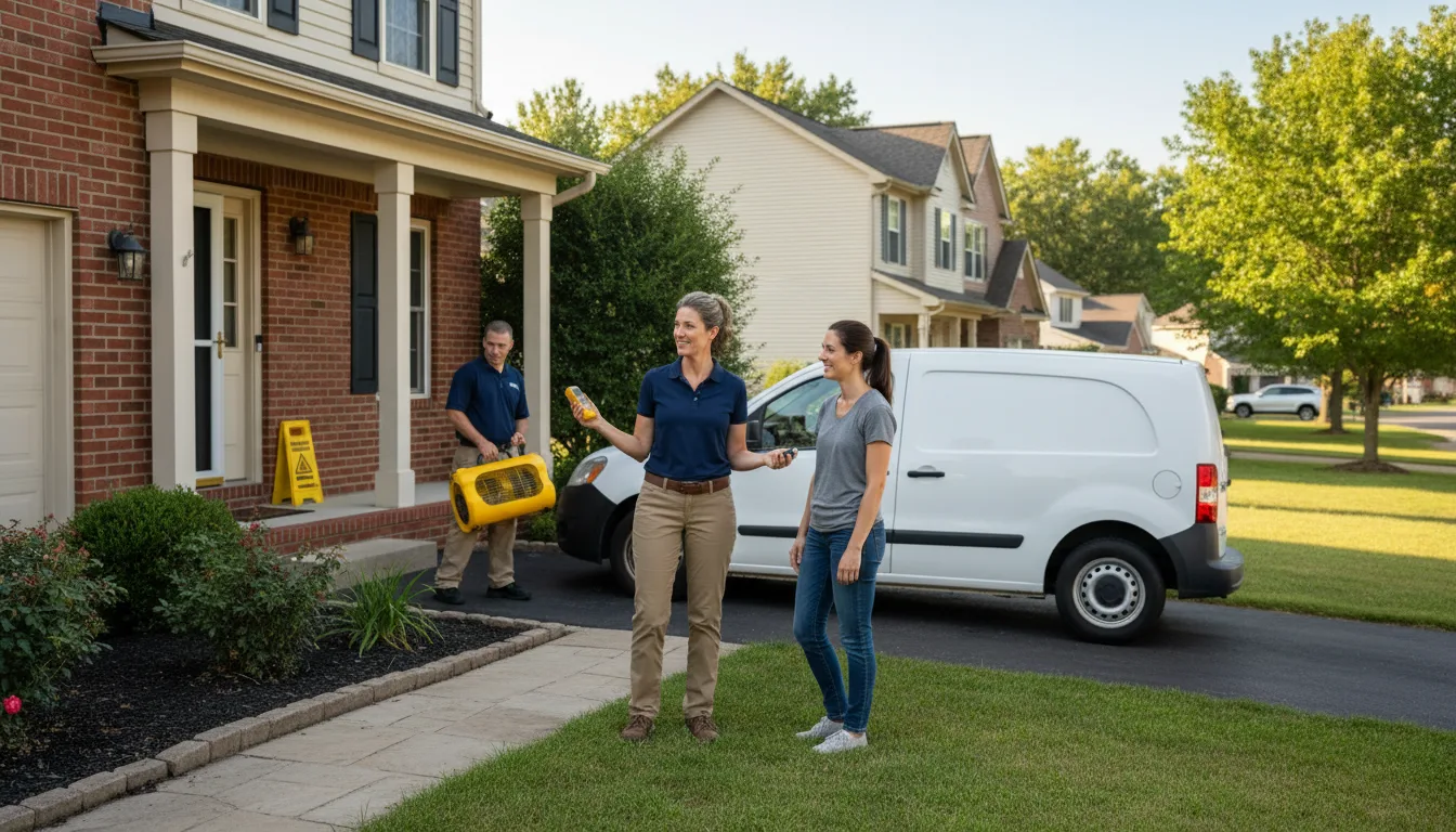 Residential water damage restoration in Falls City, NE